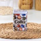 Банка для сыпучих продуктов Coffee, 10×7,5×7,5 см - фото 9386087