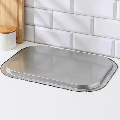 Поднос «Золотой мрамор», 40×28×1,5 см, цвет чёрный