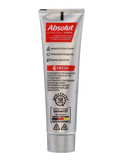 Зубная паста «ABSOLUT» antibacterial 4FRESH, 110 г