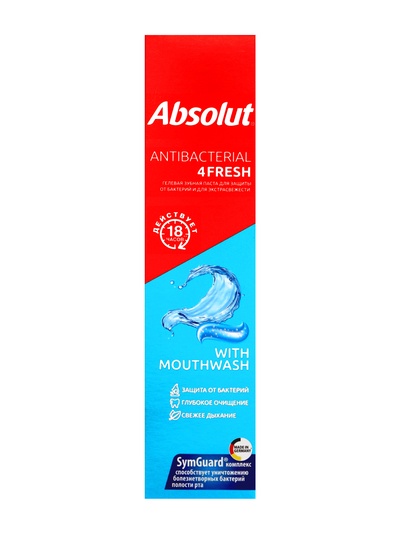 Зубная паста «ABSOLUT» antibacterial 4FRESH, 110 г