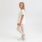 Лосины для девочки MINAKU: Casual Collection KIDS цвет бежевый, рост 110 - фото 25373248
