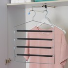 Плечики для одежды многоуровневые Доляна, антискользящее покрытие, цвет МИКС - фото 3339159