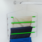 Плечики для одежды многоуровневые Доляна, антискользящее покрытие, цвет МИКС - Фото 5