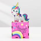 Карандашница "Magic" с единорогом, 8х6,5х17 см, МДФ - фото 24994326