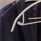 Плечики для одежды с перекладиной Доляна, размер 44-46, антискользящее покрытие, дугообразная, цвет серый - Фото 3