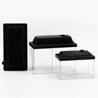 Комплект аквариумов «Прямоугольный» с крышками, 3 шт., 5 л, 10 л, 15 л - Фото 2