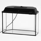 Аквариум «Панорамный» с крышкой, 50 л, 56×26×36 см, чёрный - Фото 3