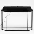 Аквариум «Панорамный» с крышкой, 60 л, 64×26.2×36 см, чёрный - Фото 2