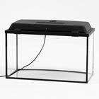 Аквариум «Телевизор» с крышкой, 65 л, 60×33×35/40 см, чёрный - Фото 3