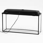 Аквариум «Телевизор» с крышкой, 75 литров, 72.5×26.5×37/42 см, чёрный - Фото 3