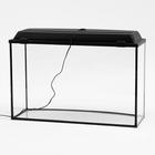 Аквариум «Телевизор» с крышкой, 120 литров, 80×32.5×50/55 см, чёрный - Фото 3