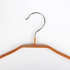 Плечики - вешалка для одежды Доляна, размер 46-48, антискользящее покрытие, широкие плечики, цвет бронзовый - Фото 2