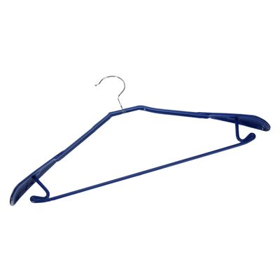 Плечики - вешалка для одежды Доляна, размер 46-48, антискользящее покрытие, широкие плечики, цвет синий