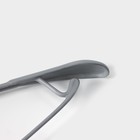 Плечики - вешалка для одежды Доляна, 44×20 см, широкие плечики, антискользящее покрытие, серые - Фото 3