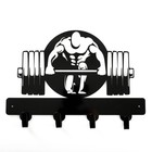 Вешалка - ключница "Бодибилдинг" 25х15см - фото 63056261