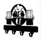 Вешалка - ключница "Бодибилдинг" 25х15см - фото 63056262