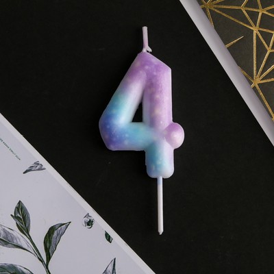 Свеча для торта, цифра «4», 5.5×8 см