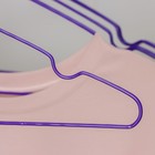 Плечики-вешалки для одежды Доляна, размер 40-44, антискользящее покрытие, цвет сиреневый - Фото 3