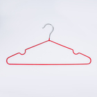 Плечики-вешалки для одежды Доляна, размер 40-44, антискользящее покрытие, цвет красный - Фото 1