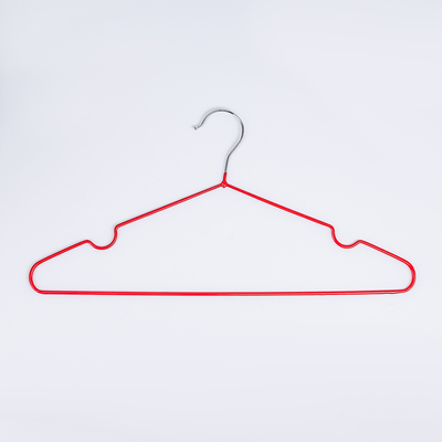 Плечики-вешалки для одежды Доляна, размер 40-44, антискользящее покрытие, цвет красный