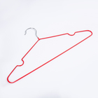 Плечики-вешалки для одежды Доляна, размер 40-44, антискользящее покрытие, цвет красный - Фото 3