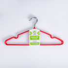 Плечики-вешалки для одежды Доляна, размер 40-44, антискользящее покрытие, цвет красный - Фото 6