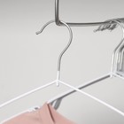 Плечики-вешалки для одежды Доляна, размер 40-44, антискользящее покрытие, цвет белый - Фото 2