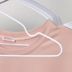 Плечики-вешалки для одежды Доляна, размер 40-44, антискользящее покрытие, цвет белый - Фото 3