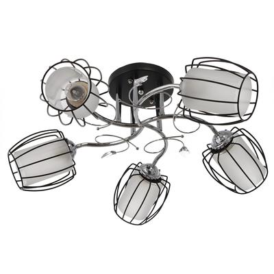 Люстра Светогор 59091 5×60 Вт хром/черный