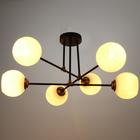 Люстра "Перспектива" 6х60Вт Е27 черный 71х71х34см - фото 24548536