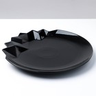 Тарелка керамическая «Обсидиан», чёрная, 27 см, цвет чёрный - Фото 3