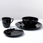 Тарелка керамическая «Обсидиан», чёрная, 27 см, цвет чёрный - Фото 9