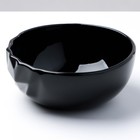 Салатник керамический «Обсидиан», 16.5 х 7 см, 900 мл, цвет чёрный - Фото 2