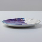 Блюдо керамическое для подачи «Мрамор», 17 см, цвет бело-синий - Фото 5