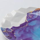 Блюдо керамическое для подачи «Мрамор», 17 см, цвет бело-синий - Фото 6