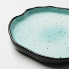 Тарелка керамическая неровный край «Синяя», 17 см, цвет синий - Фото 6