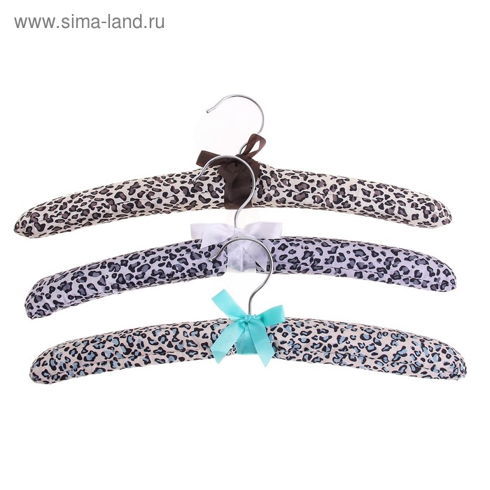 Плечики для одежды мягкие «Сафари. Снежный леопард», размер 44-46, цвет МИКС - Фото 1