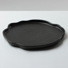 Тарелка керамическая неровный край «Чёрная», 27 см, цвет чёрный - Фото 2