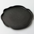 Тарелка керамическая неровный край «Чёрная», 27 см, цвет чёрный - Фото 4