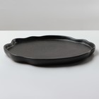 Тарелка керамическая неровный край «Чёрная», 27 см, цвет чёрный - Фото 5