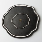 Тарелка керамическая неровный край «Чёрная», 27 см, цвет чёрный - Фото 7