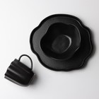 Тарелка керамическая неровный край «Чёрная», 27 см, цвет чёрный - Фото 9