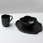 Тарелка керамическая неровный край «Чёрная», 27 см, цвет чёрный - Фото 10