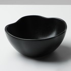 Салатник керамический неровный край «Чёрная», 600 мл, 17 см, цвет чёрный - фото 4333326