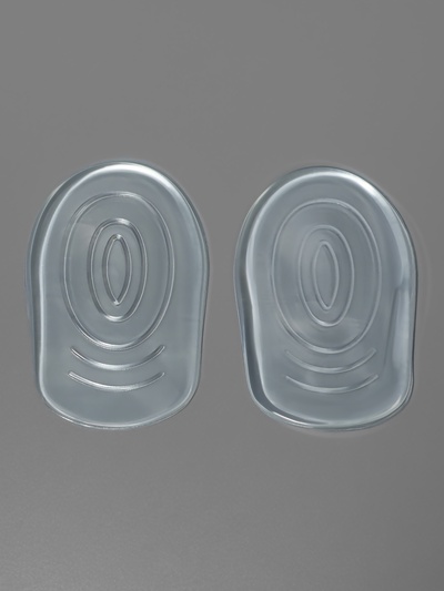 Подпяточники для обуви, с протектором, на клеевой основе, силиконовые, 8.7×5.7 см, пара, прозрачные