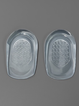 Подпяточники для обуви, с протектором, силиконовые, 10×6 см, пара, прозрачные