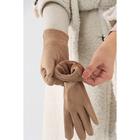 Перчатки женские, безразмерные, цвет бежевый - Фото 3