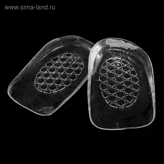 Подпяточники для обуви, клеевая основа, 10 × 6 см, пара, цвет прозрачный - Фото 1