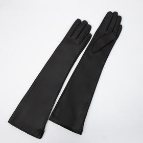Перчатки женские, размер 8.5, без утеплителя, цвет чёрный