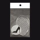 Полустельки для обуви, с протектором, силиконовые, 9,5 × 6,3 см, пара, цвет прозрачный - Фото 6